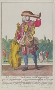 साधन निर्माता, c.1735, ऑग्सबर्ग में प्रकाशित द्वारा मार्टिन एंजेलब्रेट