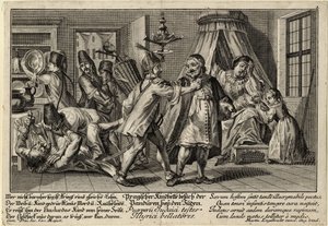 यहूदियों का दौरा करने वाले पंडर्स, 1756 सीए द्वारा मार्टिन एंजेलब्रेट