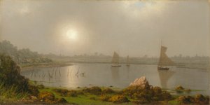 यॉर्क हार्बर, मेन के तट, 1877। द्वारा मार्टिन जॉनसन हेडे
