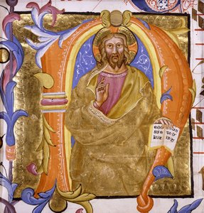 क्राइस्ट ऑफ़ द लाइट ऑफ़ द वर्ल्ड, c.1400 द्वारा मार्टिनो डी बार्टोलोमो