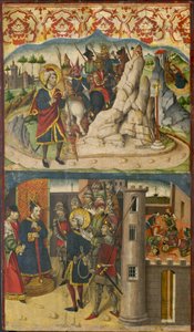 सेंट क्रिस्टोफर ने शैतान, सेंट क्रिस्टोफर को लाइकिया के राजा से पहले 1480-85 द्वारा मार्टिन डी सोरिया