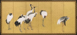 क्रेन, एनी पीरियड, 1772 (पैनल पर स्याही, रंग और सोने की पत्ती)