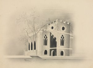 ए गोथिक चर्च बाय मूनलाइट, 1840।