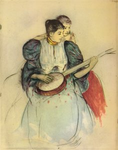द बैंजो लेसन, 1893, 1946। द्वारा मैरी कसाट