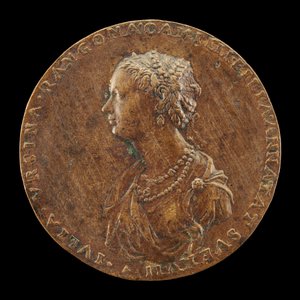गुइलिया ओरसिनी, 1537-1598, बलदोसारे रंगोनी की पत्नी सी। 1554 [विपरीत], 1554। द्वारा मास्टर आईएसी। यूआरबी।