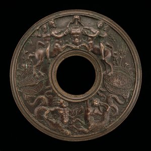 Centaurs और Tritons का एक चित्रवल्लरी। द्वारा मास्टर आईओ.एफएफ.