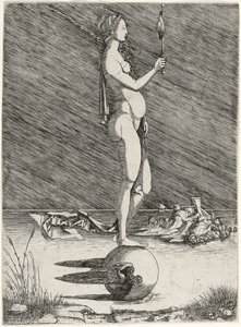 फॉर्च्यून सेलिंग ऑन ए विंग्ड ग्लोब, c.1510-15 द्वारा 1515 के मास्टर