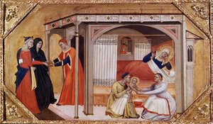वर्जिन मैरी का जन्म, c1365-1370 द्वारा एशमोलियन प्रेडेला के मास्टर