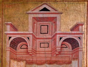 सेंट सेसिलिया और उसके जीवन की कहानी (वास्तुकला विवरण) - वेदी का टुकड़ा, c.1290-1320