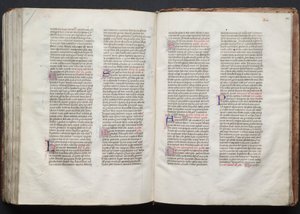 गोथा मिसाल: फोल। 146r, पाठ, c. 1375. द्वारा बोक्वेटो के मास्टर