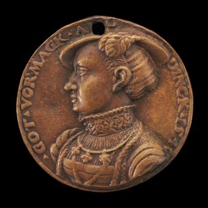 सक्सोनी की एमिलिया, 1516-1591, ब्रैंडनबर्ग-एन्सबाक की मारग्रेवाइन [सामने], 1540। द्वारा पिस्टोरियस मेडल के मास्टर