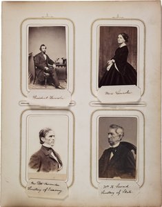 200 कार्टेज़ डे विज़िट का एल्बम, ब्रैडी द्वारा सबसे अधिक, c.1865 (सीपिया फोटो)