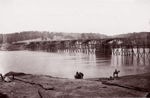चट्टानूगा में टेनेसी नदी के पार पुल, सीए। 1864. द्वारा मैथ्यू ब्रैडी
