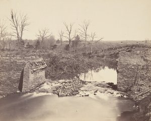 स्टोन ब्रिज - बुल रन, 1862। द्वारा मैथ्यू ब्रैडी