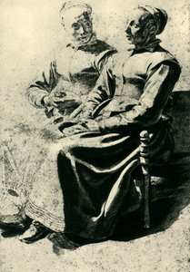 दो किसान महिलाएं, 17 वीं सदी, 1943 के मध्य में।