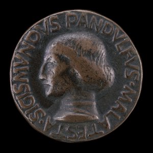 सिगिस्मोंडो पांडोल्फो मालटेस्टा, 1417-1468, रिमिनी और फानो के भगवान [सामने], 1447।