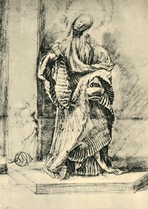 फूलों की टोकरी के साथ सेंट डोरोथी, c1520, 1943। द्वारा मथायस ग्रुएनवाल्ड