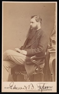 एडवर्ड बर्नेट टाइलर का पोर्ट्रेट 1832-1917, 1872 और 1877 के बीच।