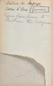 इतालवी स्केचबुक: नोट्स पेज 3, 1898-1899।