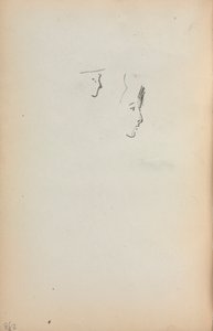 इतालवी स्केचबुक: दो प्रोफाइल पेज 258, 1898-1899। द्वारा मौरिस ब्राजील प्रेंडरगैस्ट