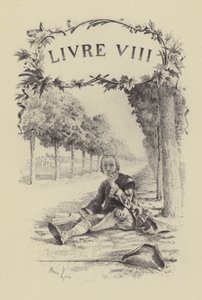 जीन-जैक्स रूसो द्वारा लेस कन्फेशंस की पुस्तक VIII के लिए चित्रण (उत्कीर्णन) द्वारा मौरिस लेलोइर