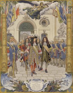 किंग लुईस XIV और LHotel Royal Des Invalides का उद्घाटन द्वारा मौरिस लेलोइर