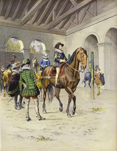 Richelieu LAcademie De Pluvinel पर सवारी करना सीख रही है