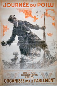 25 दिसंबर और 26 जनवरी, 1915 को फ्रेंच विश्व युद्ध I का पोस्टर, हेयर डे