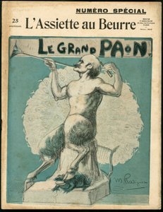 "L'Assiette au Beurre" का कवर, संख्या 465, रंगों में व्यंग्य द्वारा मौरिस रेडिगेट