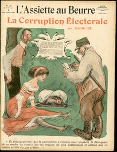 "L'Assiette au Beurre", संख्या 473, रंगों में व्यंग्य का कवर द्वारा मौरिस रेडिगेट