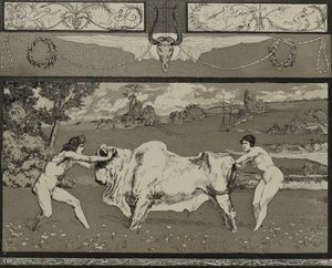 अपोलो और डाफ्ने II श्रृंखला ओपस II, 1879 से द्वारा मैक्स क्लिंगर