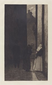एक कदम एक कदम, 1883। द्वारा मैक्स क्लिंगर