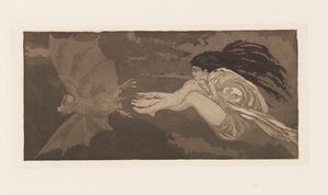विच एंड बैट, 1880। द्वारा मैक्स क्लिंगर