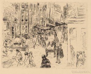 एम्स्टर्डम में यहूदी क्वार्टर, 1906। द्वारा मैक्स लिबरमैन