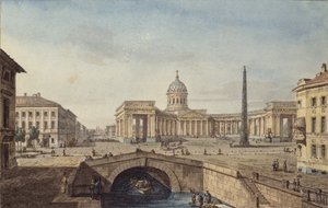 1817 में सेंट पीटर्सबर्ग में कज़ान कैथेड्रल द्वारा मैक्सिम निकिफोरोविच वोरोबयेव