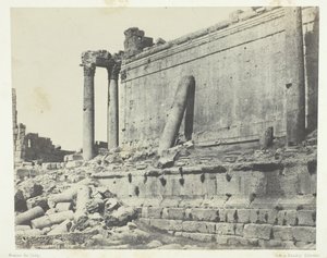 बालबेक हेलीओपोलिस, बृहस्पति का मंदिर, पूर्वी मुखौटा, सीरिया, 184951, 1852 मुद्रित। द्वारा मैक्सिम डू कैंप