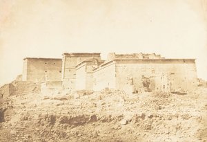 फिलै में आइसिस के मंदिर का परिसर - उत्तर से लिया गया दृश्य, अप्रैल 1850। द्वारा मैक्सिम डू कैंप