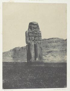गोरनाह, मेमन की मूर्ति, थेब्स, 184951, 1852 मुद्रित। द्वारा मैक्सिम डू कैंप