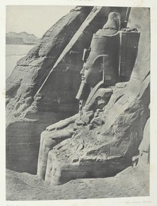 Ibsamboul, Spéos De Phrè का ओरिएंटल कोलोसस, प्रोफाइल में देखा गया, नूबिया, 184951, 1852 में छपा। द्वारा मैक्सिम डू कैंप