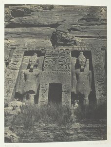 Ibsamboul, Hathor, नूबिया, 184951 के Speos में प्रवेश, 1852 मुद्रित। द्वारा मैक्सिम डू कैंप