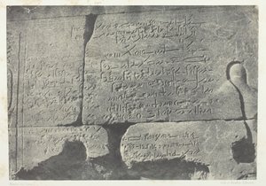 डेमोटिक इंस्क्रिप्शन, ग्रेट टेंपल ऑफ आइसिस एट फिलो, नूबिया, 184951, 1852 में छपा। द्वारा मैक्सिम डू कैंप