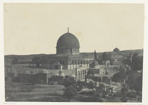 जेरूसलम, उमर की मस्जिद, फिलिस्तीन, 184951, 1852 मुद्रित। द्वारा मैक्सिम डू कैंप