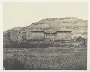 मेडिनेट-हबौ, रीन्स का सामान्य दृश्य, थेब्स, 184951, 1852 में छपा। द्वारा मैक्सिम डू कैंप