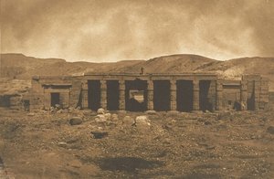 1849-50 में थेब्स में गोरना मेनेफतुन का महल। द्वारा मैक्सिम डू कैंप