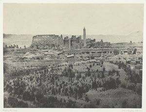 करकक पैलेस, खंडहरों का सामान्य दृश्य, लुकिंग ईस्ट, थेब्स, 184951, 1852 में छपा। द्वारा मैक्सिम डू कैंप