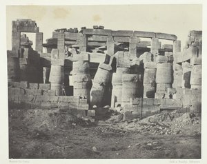 कर्णक पैलेस, हाइपोस्टाइल हॉल टेकन टू द नॉर्थ, थेब्स, 184951, 1852 मुद्रित। द्वारा मैक्सिम डू कैंप