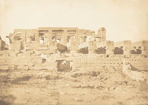 कर्णक थेब्स के महल के हाइपोस्टाइल हॉल का दक्षिणी द्वार, 1849-50। द्वारा मैक्सिम डू कैंप