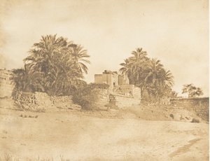 अप्रैल 1850 में फिलै में एक रोमन ट्रायम्फल आर्क के खंडहर। द्वारा मैक्सिम डू कैंप