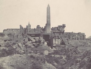 थेब्स। कर्णक पैलेस। ग्रेनाइट अभयारण्य और हाइपोस्टाइल हॉल, 1850। द्वारा मैक्सिम डू कैंप
