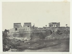 दक्षिण-पश्चिम कोण से देखें, फिलो, नूबिया, 184951, 1852 मुद्रित। द्वारा मैक्सिम डू कैंप